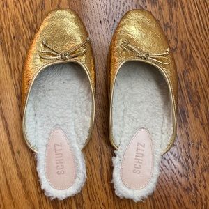 Schutz Evelin leather flat / mule